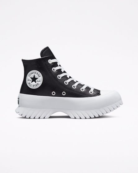 Tenisi Inalti Barbati Converse Chuck Taylor All Star Lugged 2.0 Piele Negrii Albi | RO LHNPO034